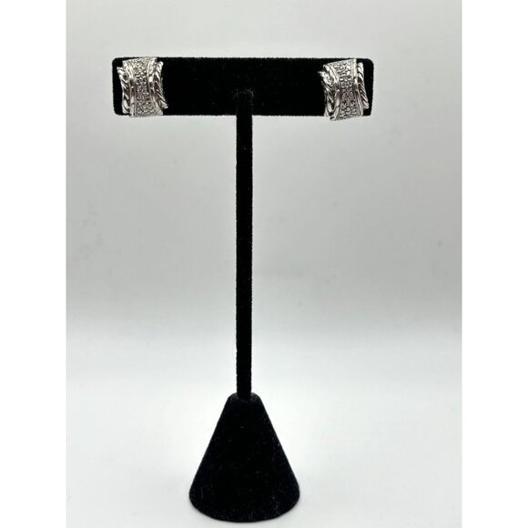 John Hardy 18K & 925 Sterling Silver Earrings - Picture 8 of 9